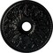 Ekena Millwork Ashley Ceiling Medallion (Fits Canopies up to 4 3/4"), 23 7/8"OD x 4"ID x 2 1/8"P, Black Pearl CM23ASBPS - alternate 1